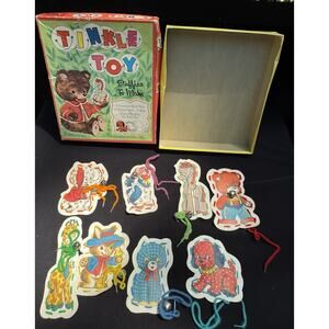 Rare Vintage MCM 1940s Vivian Robbins Art TINKLE TOYS Stuffies To Make Saalfield